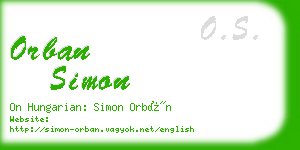 orban simon business card